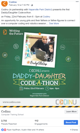 Codinu Daddy Daughter Codeathon Promotion